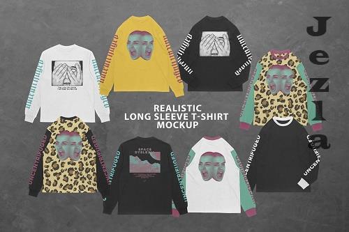 Long Sleeve T-shirt Mockup - 5926109 Long Sleeve T-shirt Mockup - 5926109
