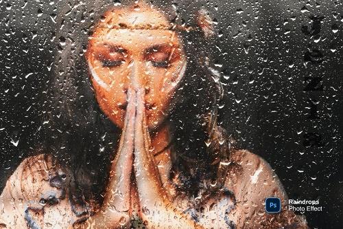 Raindrops photo effect