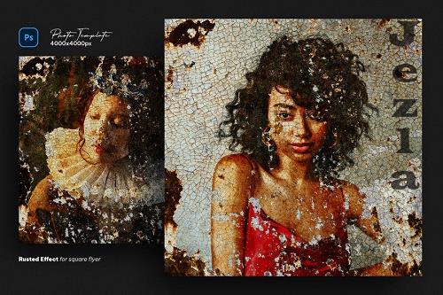 Rusted Effect for square flyer