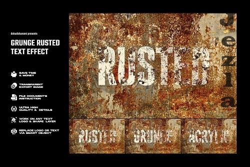 Grunge rusted text effect