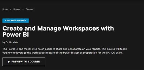 Emilio Melo – Create and Manage Workspaces with Power BI