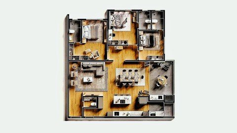 Udemy - Architectural Design & Fundamentals Floor Plans & 3D Model