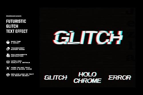Futuristic glitch text effect