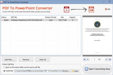 Adept PDF to PowerPoint Converter 2.20