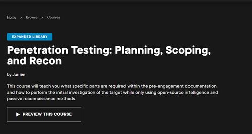 Penetration Testing Planning, Scoping and Recon