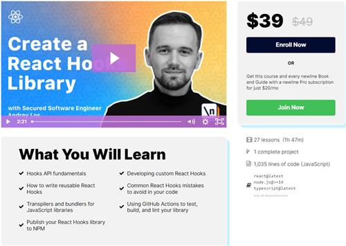 Andrey Los - Creating a React Hooks Library