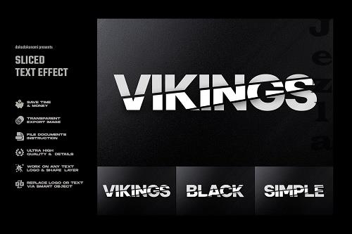 Sliced text effect