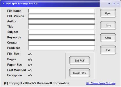 Bureausoft PDF Split & Merge Pro 7.0