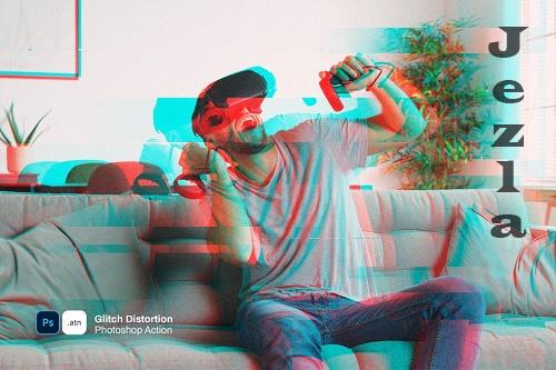 Glitch Distortion Photoshop Action