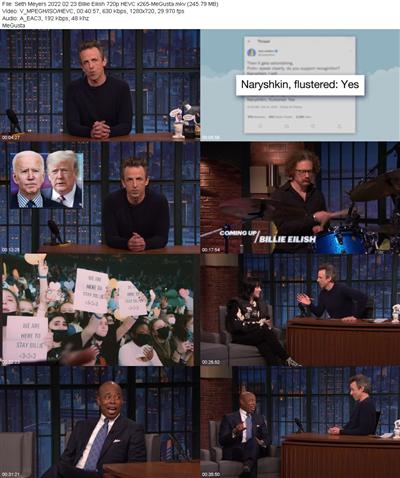 Seth Meyers 2022 02 23 Billie Eilish 720p HEVC x265 