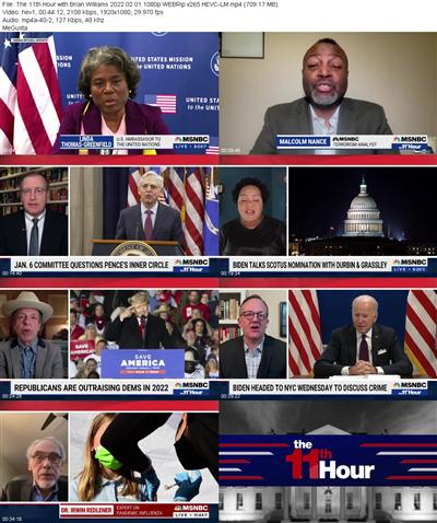 The 11th Hour with Brian Williams 2022 02 01 1080p WEBRip x265 HEVC LM