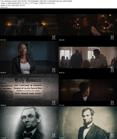 Abraham Lincoln 2022 S01E01 The Railsplitter 720p HEVC x265 