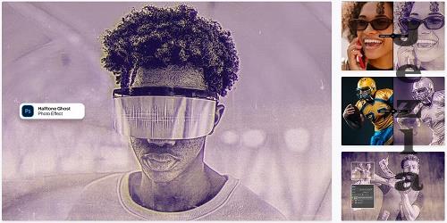 Halftone Ghost photo effect