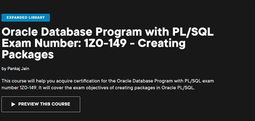 Oracle Database Program with PL/SQL Exam Number - 1Z0-149 - Creating Packages