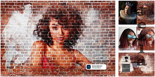 Brick Wall Art photo effect