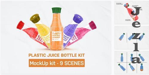 Plastic Juice Bottle Kit Mockup - 6996958