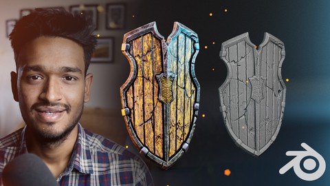 Udemy - Blender 3D - Model and texture a stylised shield!