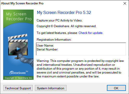 Deskshare My Screen Recorder Pro 5.32