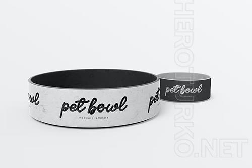 Two Pet Bowls Mockup 