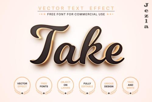 Dark Gold - Editable Text Effect - 7024686