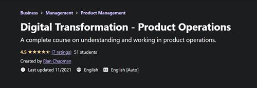 Udemy - Digital Transformation - Product Operations