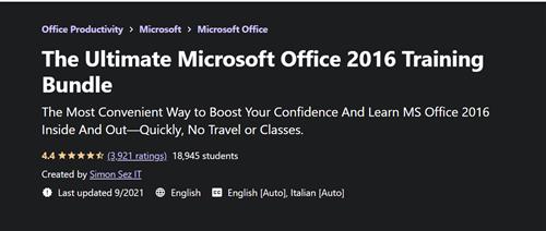 Udemy – The Ultimate Microsoft Office 2016 Training Bundle