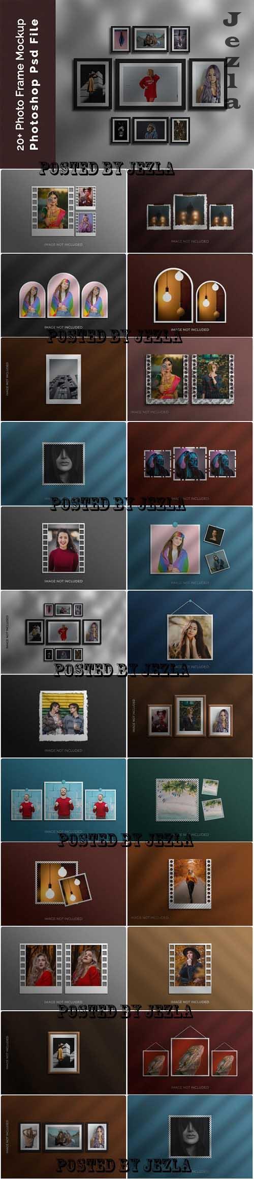 Top View Photo Frame Mockup Bundle - 23 Premium Graphics