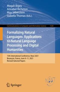 Formalizing Natural Languages Applications to Natural Language Processing and Digital Humanities