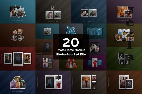 Photo Frame with Shadow Mockup Bundle - 20 Premium Graphics