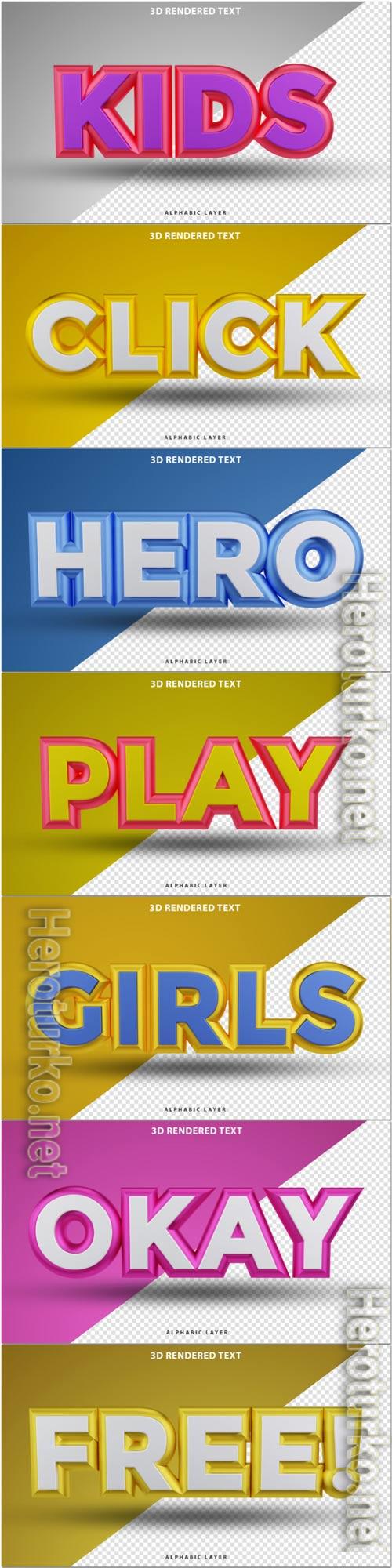 Psd text effect set vol 330