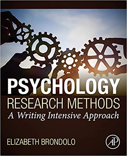 Psychology Research Methods A Writing Intensive Approach