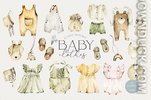 Nursery clipart Baby shower Girl dress Newborn 