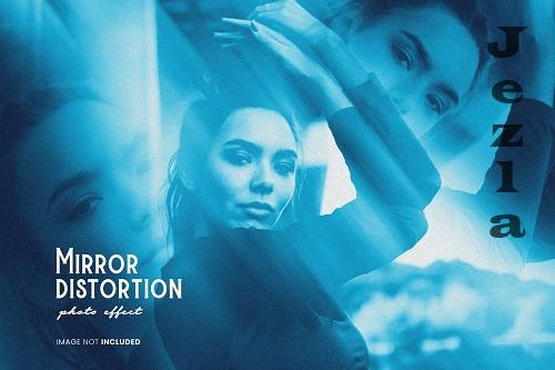 Mirror distortion photo effect