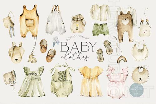 Nursery clipart Baby shower Girl dress Newborn Nursery clipart Baby shower Girl dress Newborn