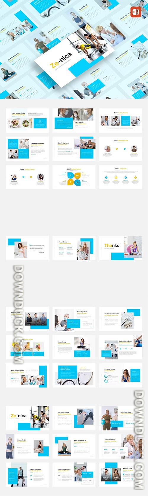 Zenica - Sport & Health Powerpoint, Keynote and Google Slides Template