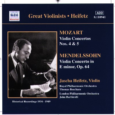 Felix Mendelssohn Bartholdy - Mozart   Mendelssohn  Violin Concertos (Heifetz) (1934-1949)
