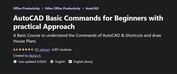 AutoCAD Basic Commands for Beginners with practical Approach