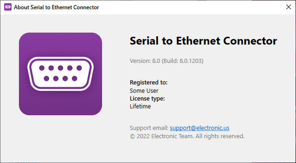 Serial to Ethernet Connector 8.0.1203