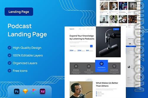 Podcast Landing Page - UI Design 