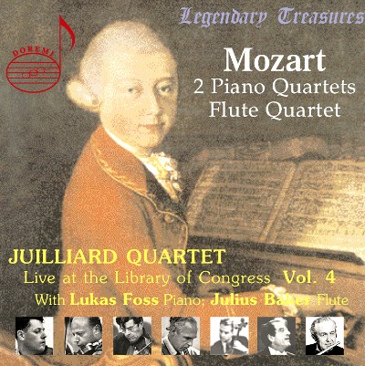 Wolfgang Amadeus Mozart - Juilliard Quartet, Vol  4  Live at Library of Congress – Mozart Quartets