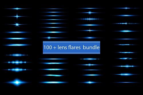 Transparent Light Flare Effect Bundle - 33 Premium Graphics