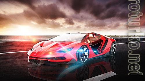 Psd Super Cool Sports Car Background