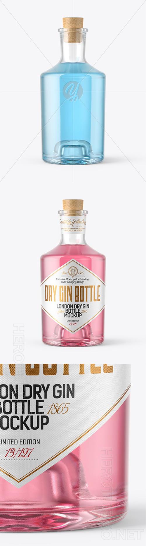 Gin Bottle with Cork Mockup 47557