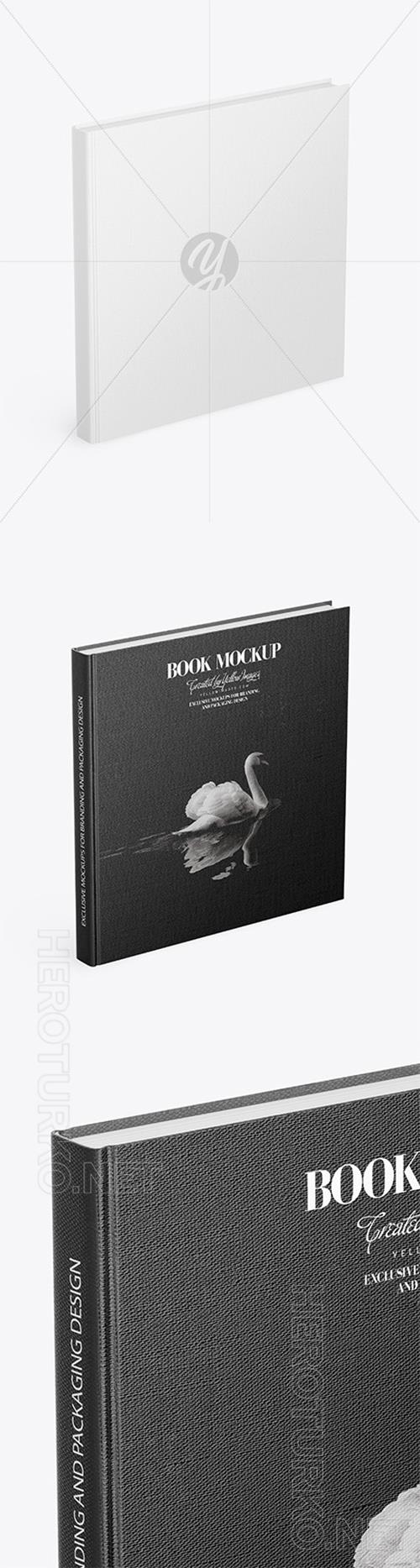 Book w/ Fabric Cover Mockup - High Angle View 48220
