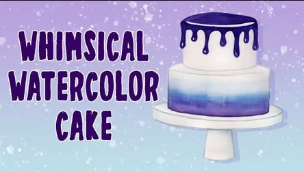 Whimsical Watercolor Cake Tall & Grand