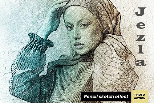Pencil Sketch Effect Action - 775TRPH Pencil Sketch Effect Action - 775TRPH