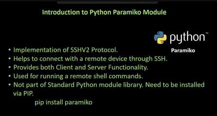 Python Automation Using Paramiko For Network Engineers