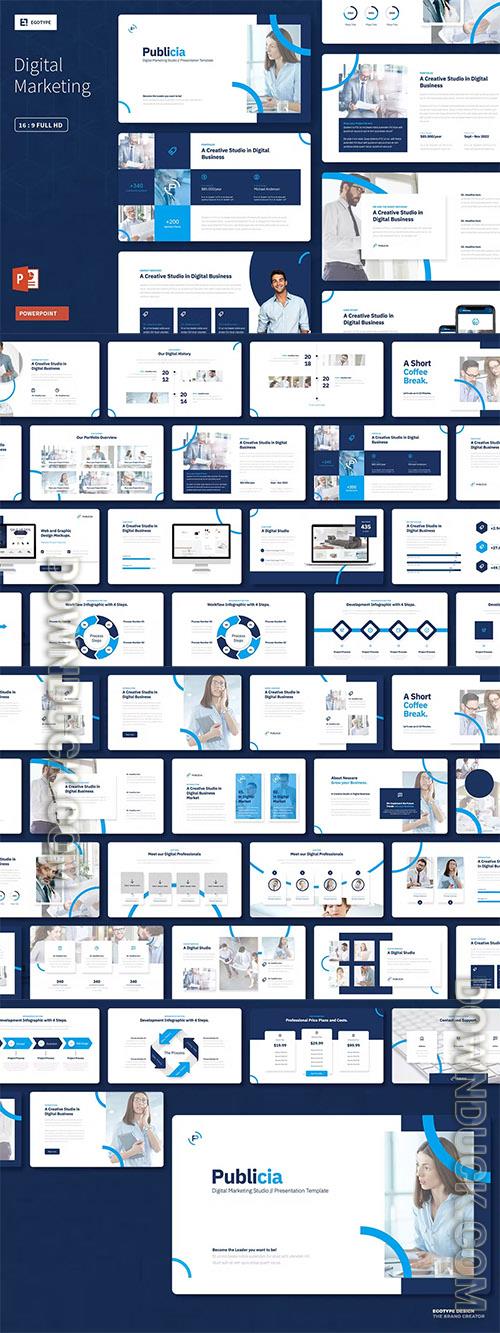 Digital Marketing Powerpoint, Keynote and Google Slides Presentation Template