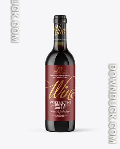 375ml Antique Green Glass Red Wine Bottle Mockup 50708 