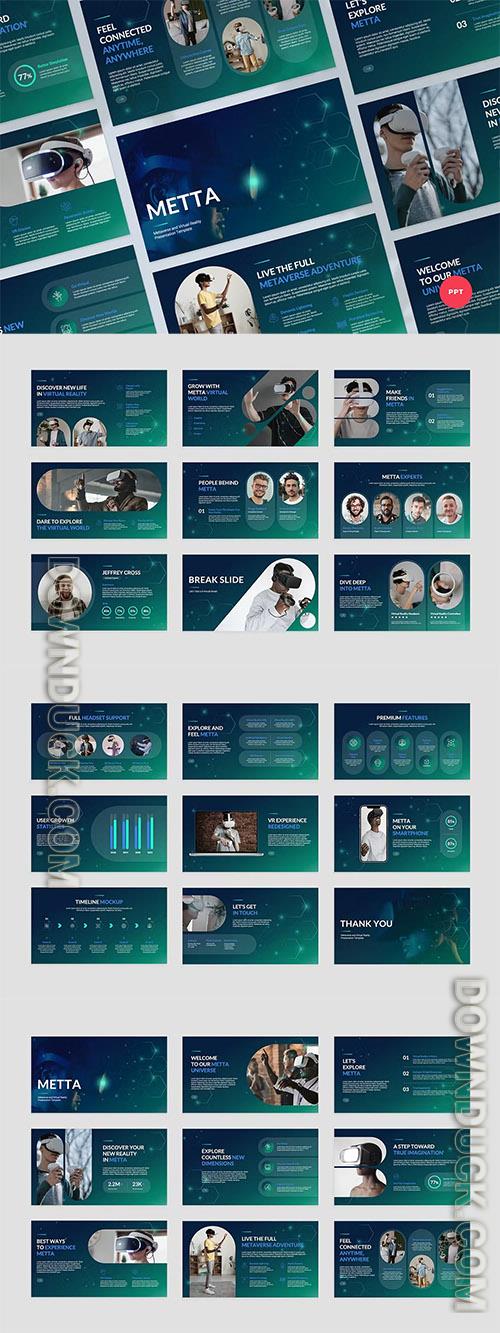 Metaverse and Virtual Reality Powerpoint, Keynote and Google Slides Template Metaverse and Virtual Reality Powerpoint, Keynote and Google Slides Template